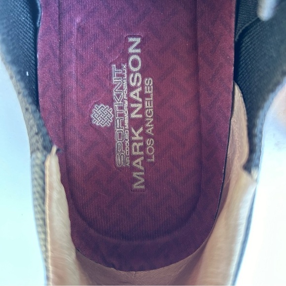 Men's Skechers x Mark Nason Bryson 8.5 Comfy Slip On Shoes / Black White / 68581 - Picture 8 of 9